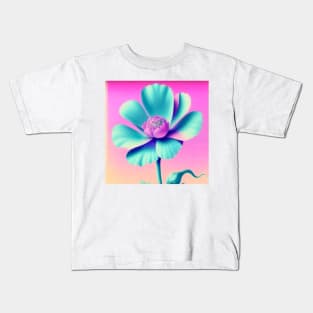 Single flower pastel colors Kids T-Shirt